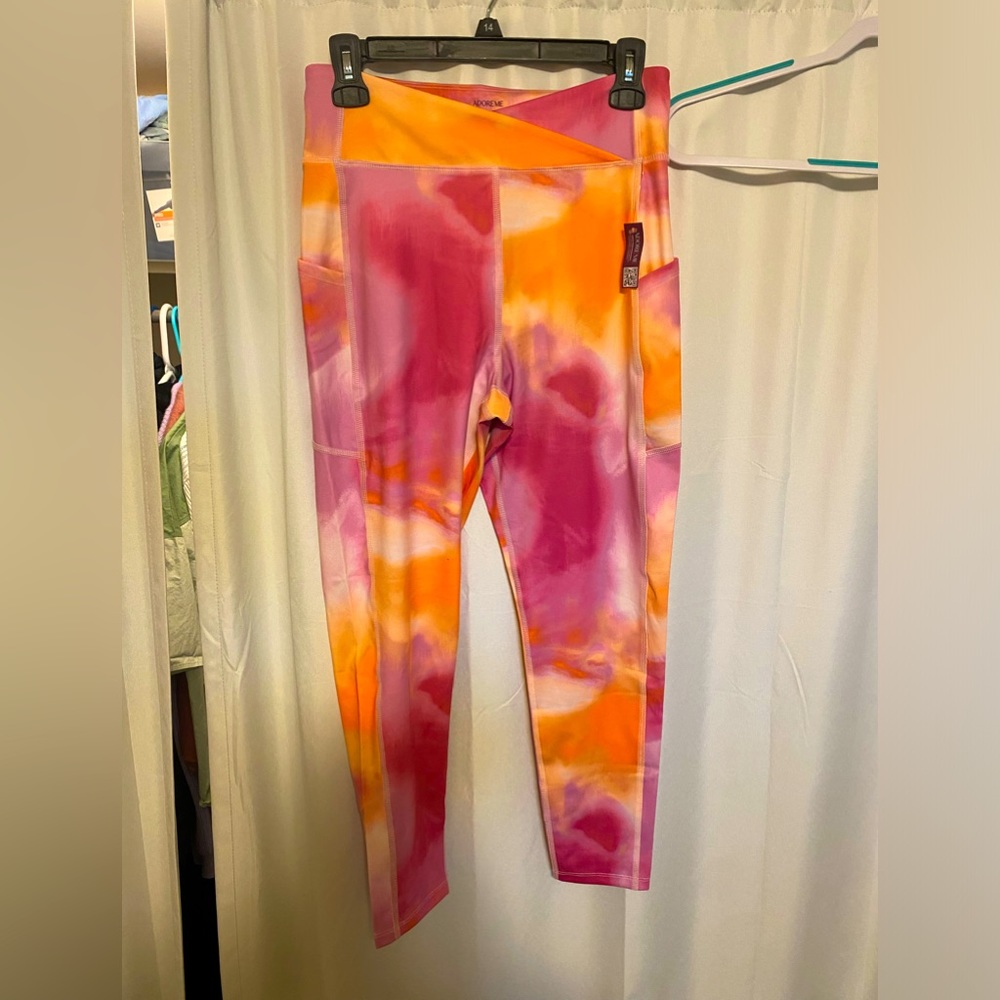 Tie-dye print leggings